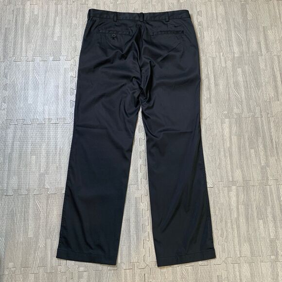 Nike Golf Pants Men 36 Charcoal Black Dri Fit Flat Front Classic Tech Chino - Picture 8 of 11